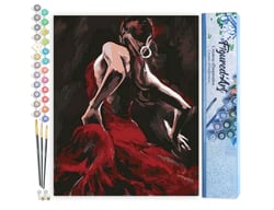 Peinture par Numéro Figured'Art - Danseuse de Flamenco - Kit de Loisir Créatif DIY Numéro d'Art Complet - 40x50cm sans châssis en bois
