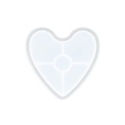 Moule en silicone 11,5 cm x 10 cm x 1,6 cm - Plateau coeur