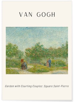 Affiche Van Gogh - Garden with Courting Couples | A3 : 29,7x42cm