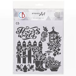 Pochoir plastique souple réutilisable 24 x 22 cm Ciao Bella BACKYARD 16