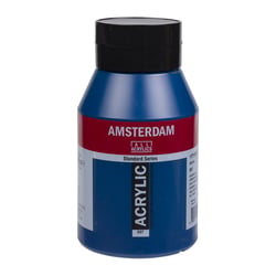 Bouteille 1000 ml - Peinture acrylique Amsterdam Standard Series - Bleu Verdâtre 557 - Haute qualité - Transparente
