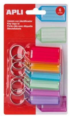 Porte-clés premium couleur assortie 6 u.