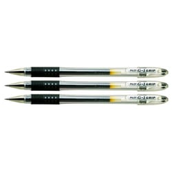 Lot de 3 Stylos à bille PILOT G1 GRIP - Encre gel noire - Pointe fine
