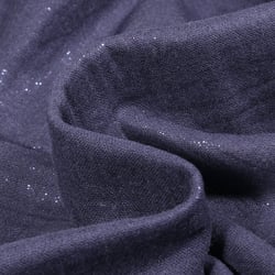 Tissu Double gaze Pailleté uni Bleu marine