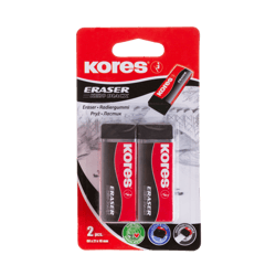 Lot De 2 Gommes Noir - Kores