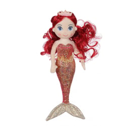 Peluche - Peluche Sirène Coralia - 30 cm - cheveux rouges