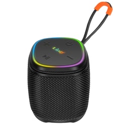 LinQ Mini Enceinte sans Fil Bluetooth 5W Étanche IPX6 avec Éclairage LED Noir