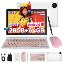 Tablette tactile KOTSREN Android 15 IPS Blanc 10,1 pouces
