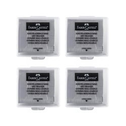Lot de 4 gommes mie de pain - gris - Faber-Castell