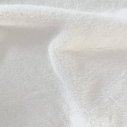 Tissu Fausse fourrure Lapin uni Blanc - Au mètre