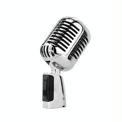 Microphone Vintage Style Haute Sensibilité Pour Scène et Performance Argent 2 YONIS