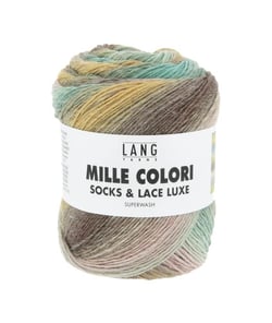 Pelote Mille Colori Socks & Lace Luxe - 100g - Lang Yarns 222 Menthe Ocre Olive