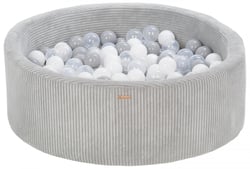 Piscine à balles 200 balles 90 cm transparent, gris - Velinda