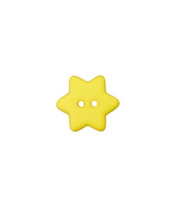 Carte de 4 boutons étoiles Rouge 15mm - Union Knopf Jaune