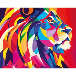 Kit diamond painting Tête de lion 40 x 50 cm