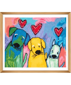 Kit de Point de Croix Comptée – Les Trois Amigos – 40,5 x 32 cm - Trimits Multicolore