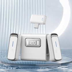 Microphone Sans Fil Réduction De Bruit Pour Vidéo Et Diffusion En Direct Argent YONIS