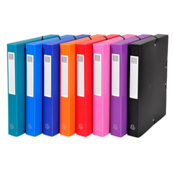 Boite de Classement Exabox Dos 40mm polypropylène 7/10e OPAK - A4 - Couleurs assorties - x 8 - Exacompta