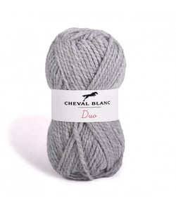 Pelote à tricoter DUO - Cheval Blanc 058 Flanelle