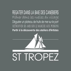 Tableau sur toile Saint-Tropez gris 30x30 cm