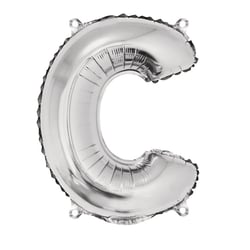 Ballon Lettre C, 40cm, 1pce. , argent