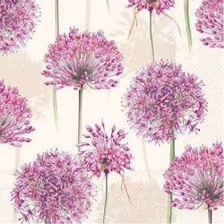 4 serviettes en papier découpage collage 33 cm ALLIUM F 214