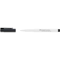 Lot de 10 feutres PITT artist pen - FABER-CASTELL - Pointe 1,5 mm - Blanc