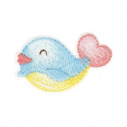 Lot de 3 écussons thermocollants baleine 4x3cm