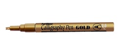 Lot de 12 marqueurs permanents Artline Calligraphy Pen 993 XF pointe biseautée 2,5 mm Or