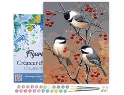 Peinture par Numéro Figured'Art avec Cadre - Chocolat Chaud - Kit de Loisir Créatif DIY Numéro d'Art Complet - 40x50cm toile tendue sur châssis