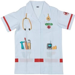 Blouse docteur en tissu avec motifs imprimés