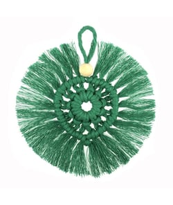 Kit Macramé Couronne Verte - 10 x 10 cm - Trimits Vert