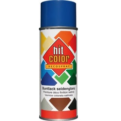 Spray de peinture - Bleu gentiane - Satiné - Décoration - Tous supports - Hit Color - 400ml