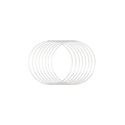 Vaessen Creative Lot d’Anneaux en Métal Ø15cm 3mm Argent 8x