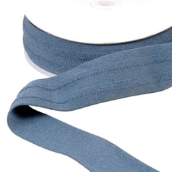Elastique 2 bandes en relief 45mm bleu lavande au mètre