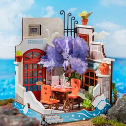 Maquette DIY Book Nook 68 pièces - Restaurant de vacances en bord de mer - Rolife