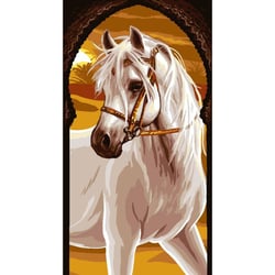 LUC - Canevas antique L'étalon Rafael Angelo 50x80cm