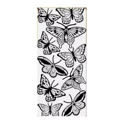 1 planche de stickers autocollants peel off doré PAPILLON 5861
