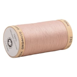 Bobine de fil 100% coton bio 275m rose poudre