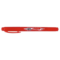Marqueur permanent 0,8 et 0,4 mm - TOMBOW - Rouge - MONO twin