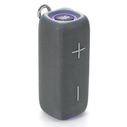 Enceinte Bluetooth Portable 3D Stéréo Subwoofer LED Multicolore Anti-Poussière Autonomie 3h Gris YONIS