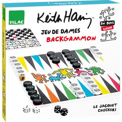Jeu de Dames Backgammon Keith Haring - Vilac