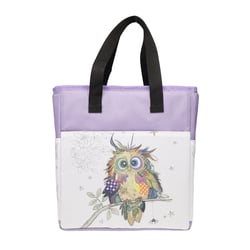 Sac isotherme chouette violet 26 x 14,5 x 28,5 cm