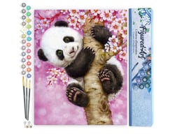 Peinture par Numéro Figured'Art - Bébé Panda - Kit de Loisir Créatif DIY Numéro d'Art Complet - 40x50cm sans châssis en bois