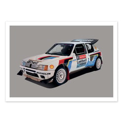 Affiche 50x70 cm - Peugeot 205 T16 - Artmoric