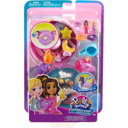 Coffret polly pocket bouee licorne : piscine + 2 figurine + 12 accessoires - mattel - hkv34 - poupee