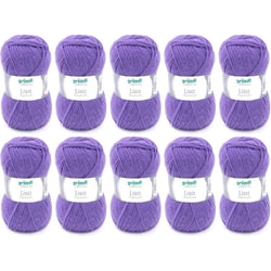 10 pelotes de laine - Violet - 43 - 100% acrylique - 3,5/4,5 mm - Gründl - Lisa Premium