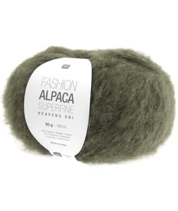 Fil de laine à tricoter Fashion Alpaca Superfine Heavens Uni - Rico Design 11 Olive