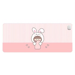 Tapis De Souris Chauffant Étanche Avec Réglage Température Et Impression Claire Noir 2 YONIS