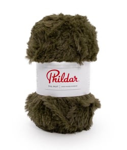 Pelote de fourrure à tricoter PHIL INUIT - 100GR - Phildar Kaki Vert